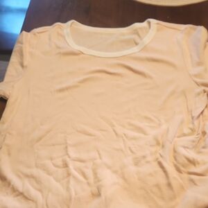 American Eagle Preach With Cream Trim Crew Neck Tee